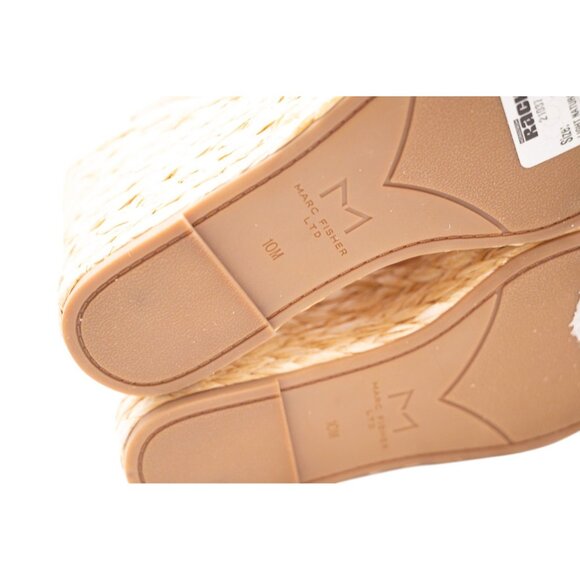 NWOB Marc Fisher Nelly Espadrille Sandals Sz 10 Pink Suede Ankle Strap Wedge - Picture 12 of 13